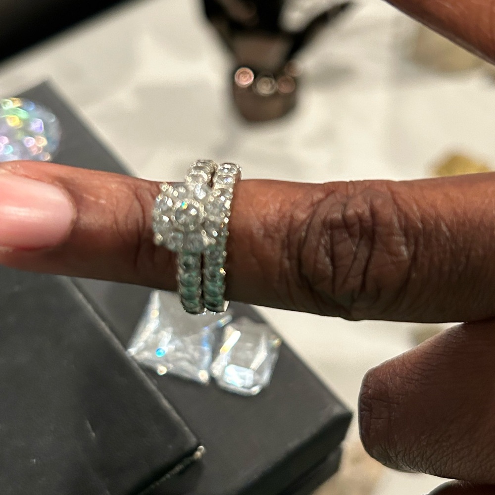 Kay Jeweler diamond Engagement ring and wedding band white gold - Picture 5 of 6